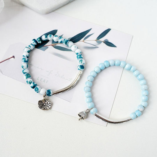 Fresh Literature And Art Pastoral Ceramic Bracelets