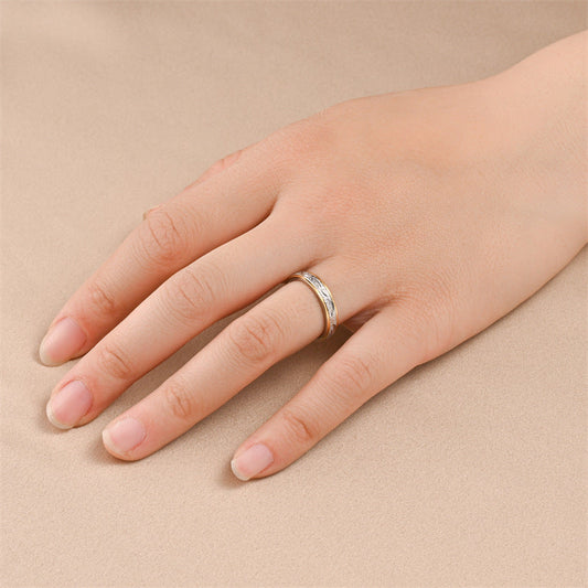 Popular Titanium Steel Couple Female Colorfast Korean Simple Rings