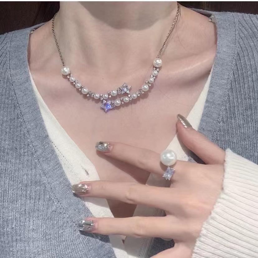 Pearl Stitching Gentle Fairy Lady Pure Desire Necklaces