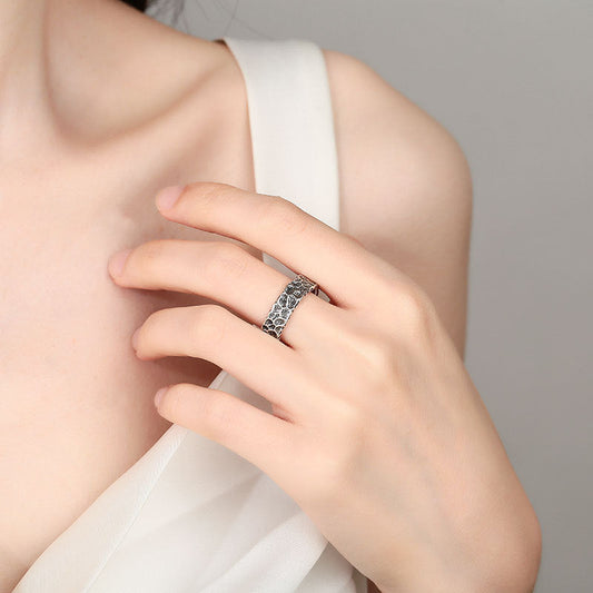 Women's & Men's & High-grade Adjustable And Single Black Rings