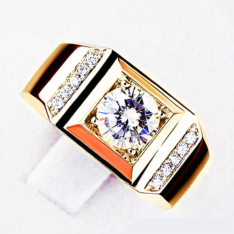Opening Business Domineering Imitation Moissanite Rhinestone Rings