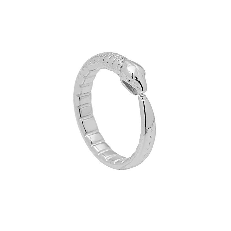 Collection Snake-shaped Animal Open Geometric Retro Rings