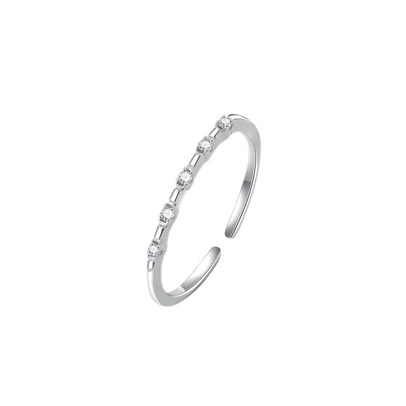 Women's Shiny Diamond Niche High Sense Index Rings