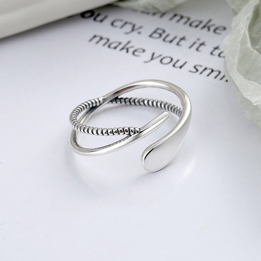 Women's & Men's & Lines Twist Geometric Trendy Open-end Rings