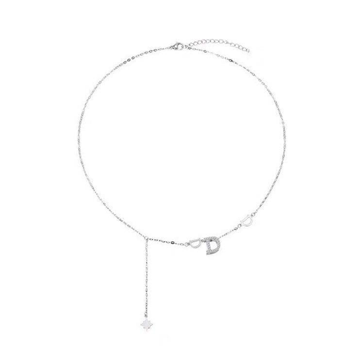 Women's Tassel Letter Zircon For Light Luxury Minority Design Sense Necklaces