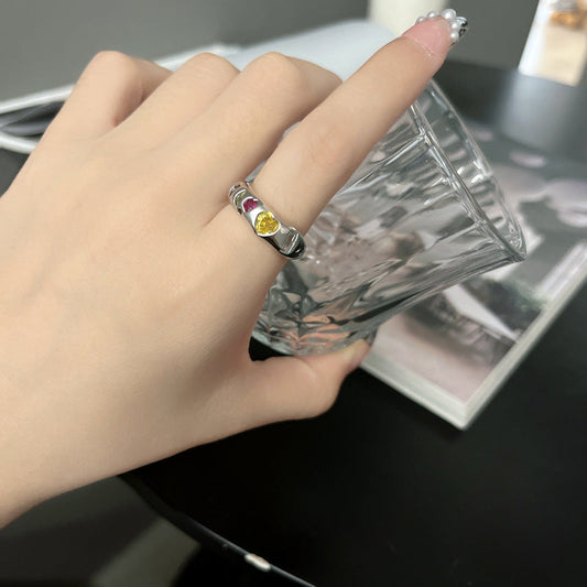 Zircon Metal Female Design Index Finger Rings