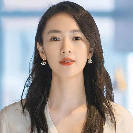 Women's Alphabet Letter High-grade Light Luxury Double Earrings