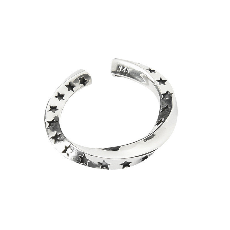 Women's Fashion Starry Star Open Hip Hop Rings