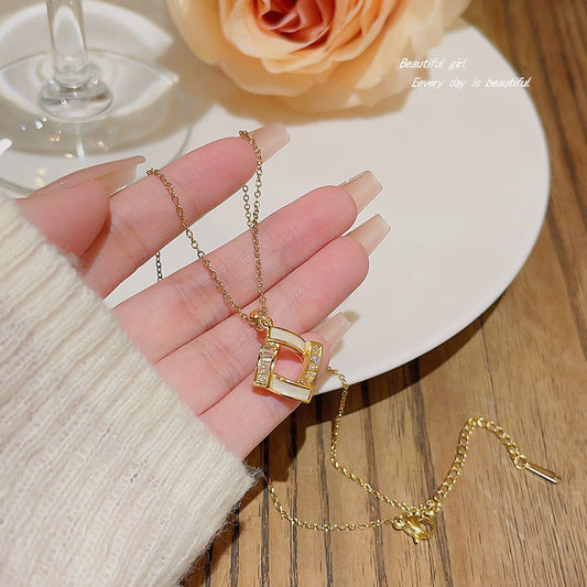 Geometry Square Clavicle Chain Light Luxury Minority Necklaces
