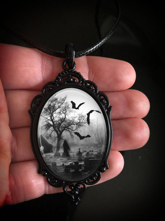 Gothic Cemetery Guest Victoria Pendant Jewelry Necklaces