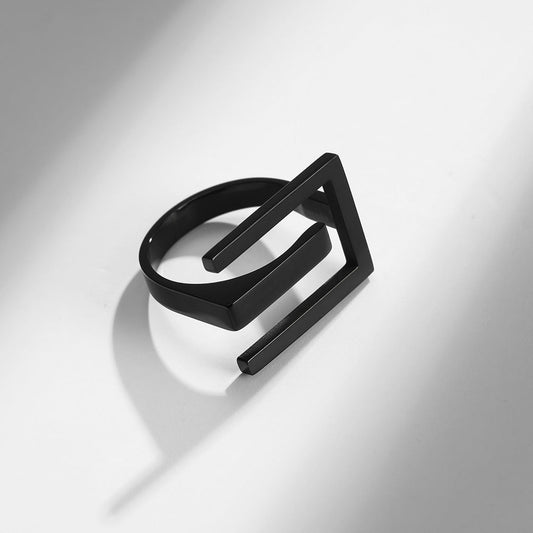 Style Simple E-shaped Open Stainless Steel Titanium Plated Bracelets