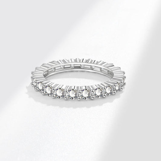 Single Row Full Diamond Female Personality Rings