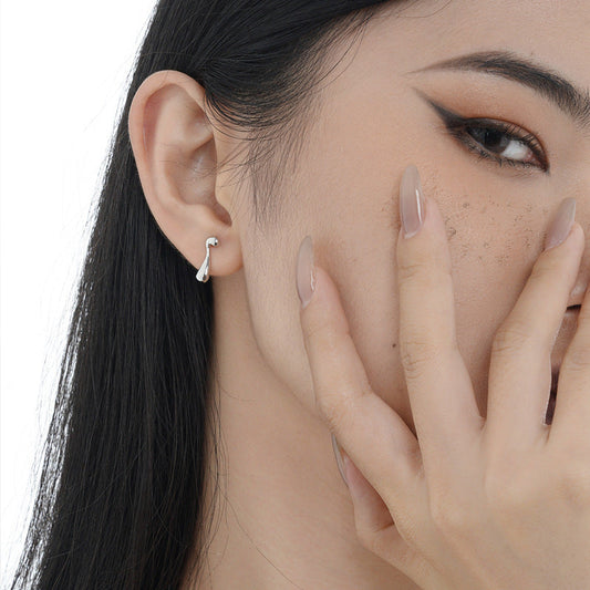 Women's Style Small And Personalized Water Drop Ear Sterling Sier Earrings