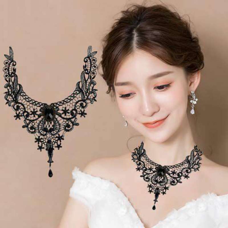 Versatile Lace Detachable Collar Clavicle Chain Necklaces