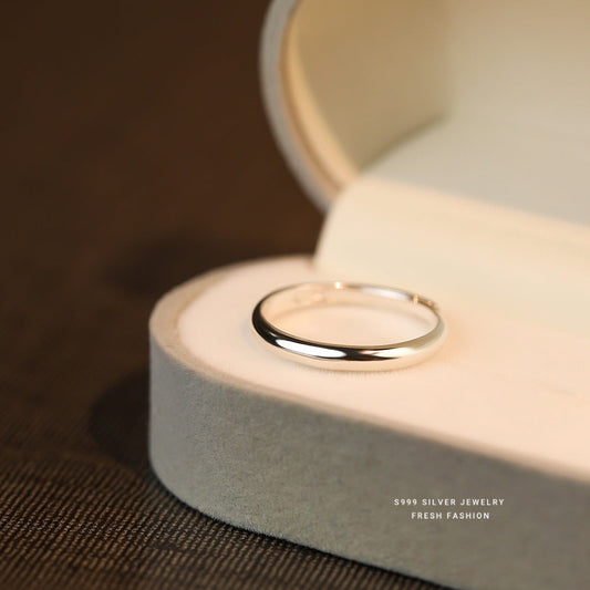 Women's Design Couple Can Carve Writing Adjustable Rings