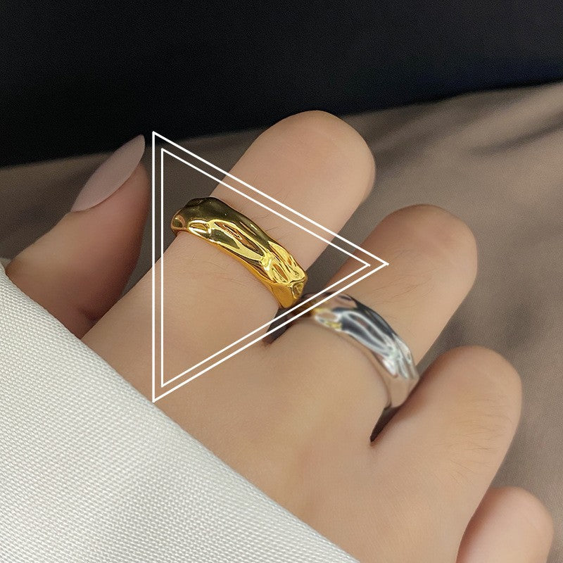 Korean Opening Cold Wind Irregular Concave Convex Rings