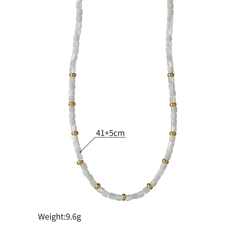 Women's Style Beige Beaded For Design Handmade Necklaces