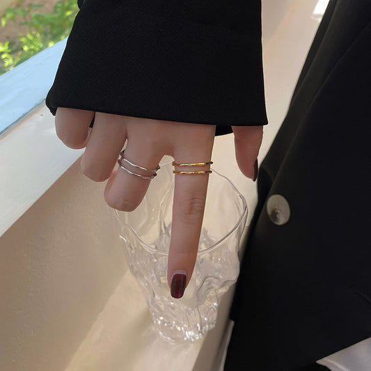 Layer Bamboo Geometric Fashion Fashionmonger Open Rings