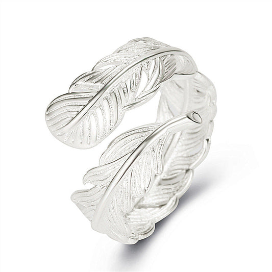 Leaves Open Female Vintage Thai Sier Rings