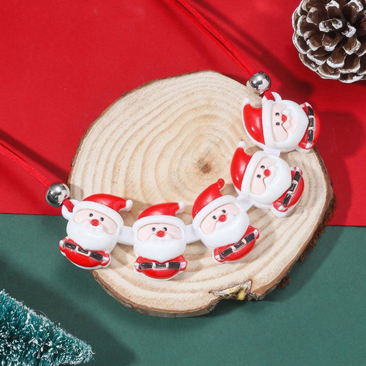 Creativity Santa Claus Gingerbread Man Bell Necklaces