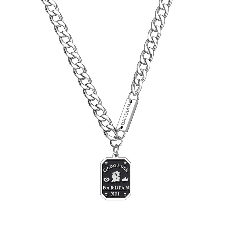 Letter Sterling Sier For Boys Hip Hop Necklaces