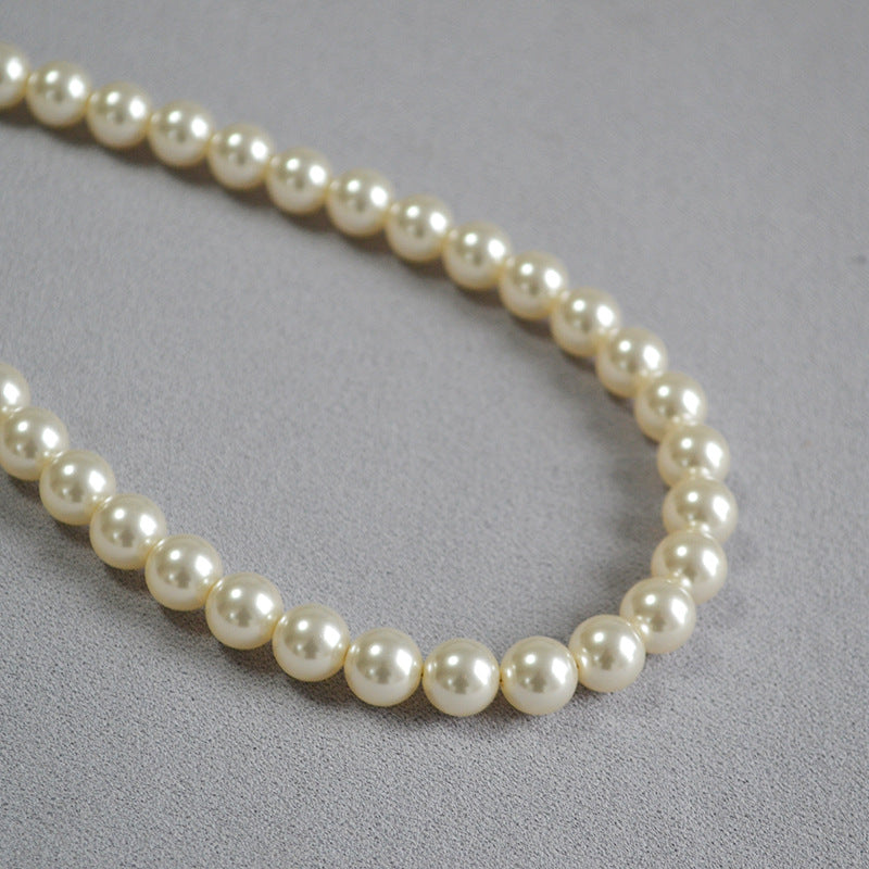 French Elegant Bright Imitation Crystal Pearl Color Exquisite Soft Necklaces