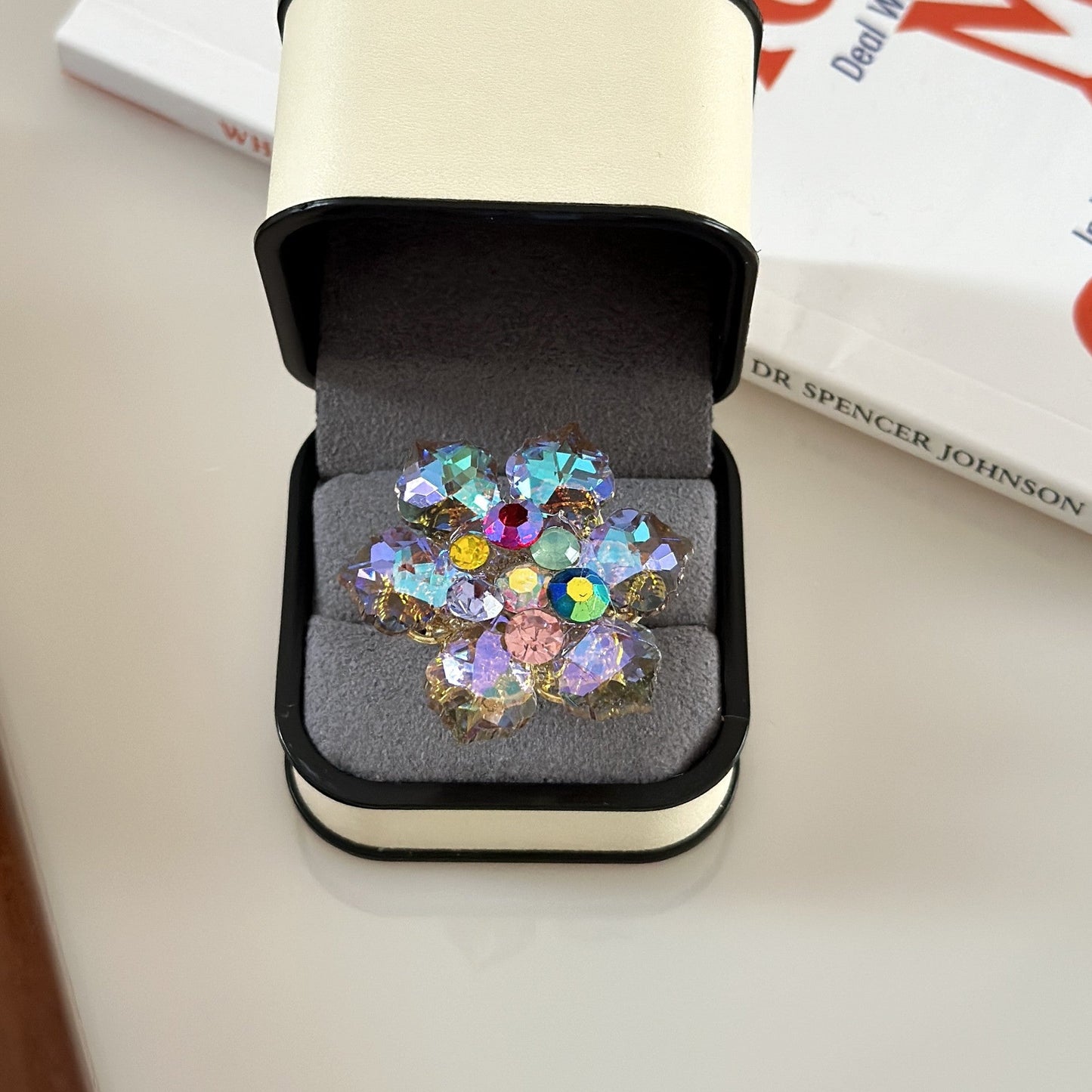 Women's Exaggeration Crystal Flowers Light Luxury High-grade Earrings