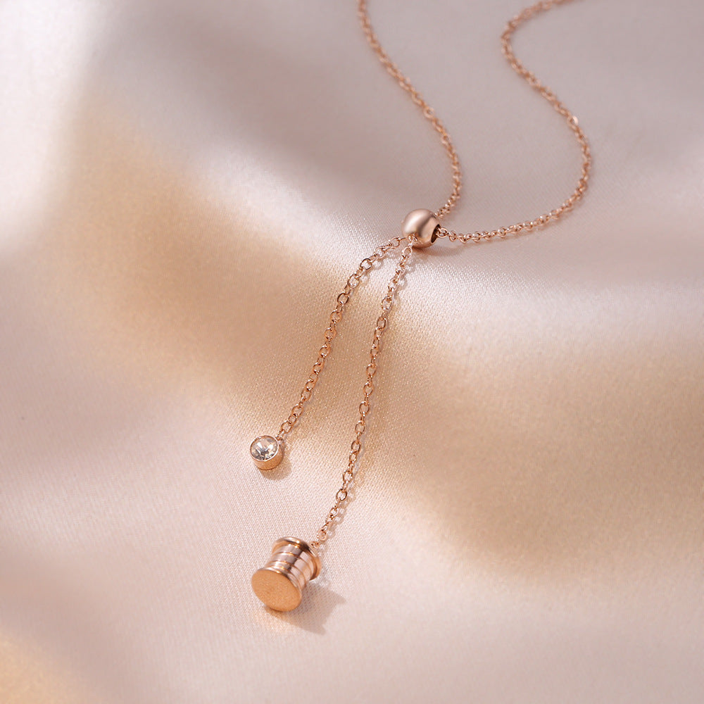 Women's Waist Rose Gold Tassel Simple Graceful Necklaces