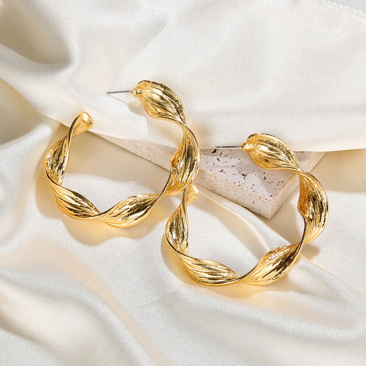 Women's Summer Metal Alloy Exaggerated Shaped Retro Earrings