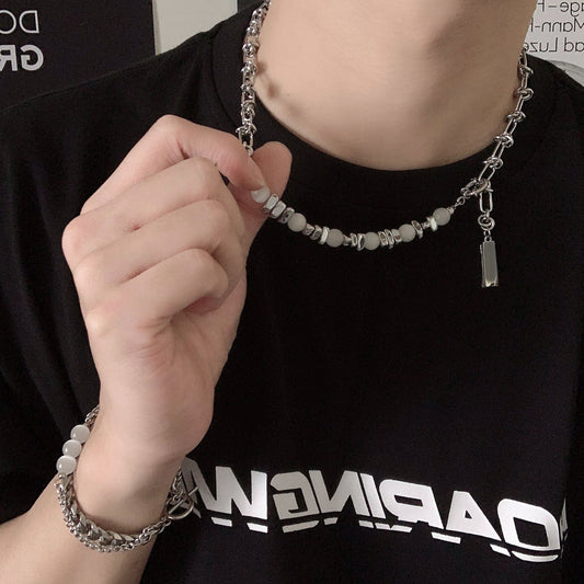 Men's High-grade Hip Hop Style Titanium Steel Chain Fashion Necklaces