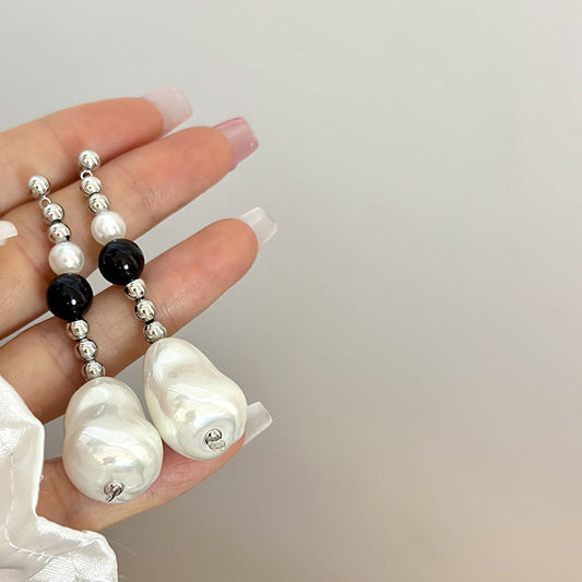 Women's Tassel Baroque Shell Pearl High Sense Earrings