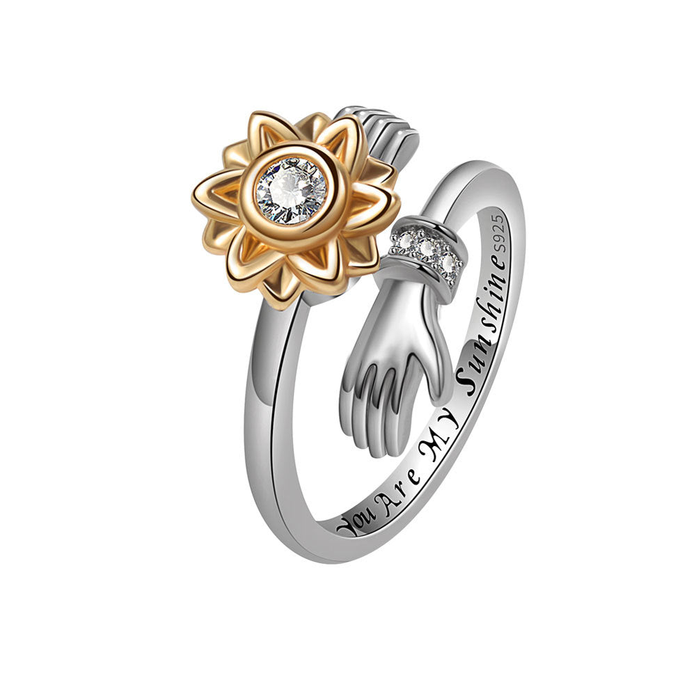 Sunflower Female Spinning Creative You Are Rings