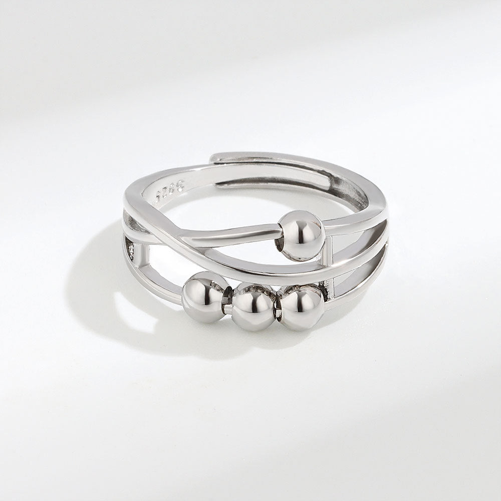 Women's Personality Lucky Beads Smart Design Cross Rings