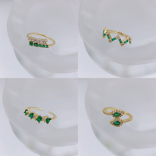 Diamond Love Heart Bow Tie Geometric Rings