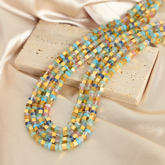 Style High-grade Light Luxury Natural Stone Abacus Beads Necklaces