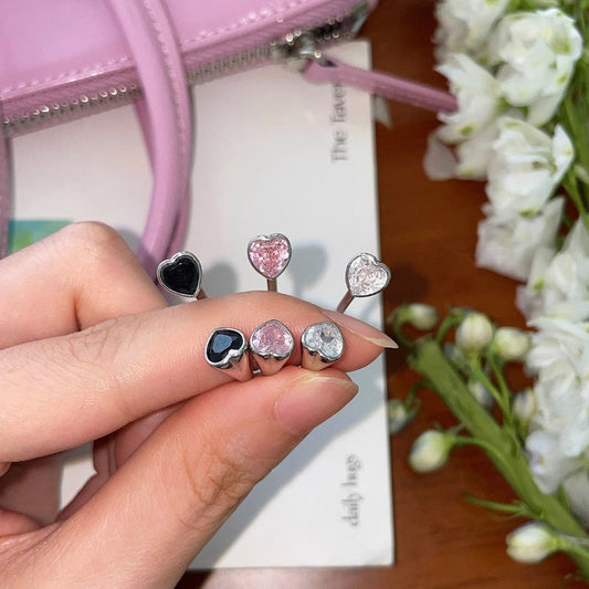 Zircon Female Sweet Cool Style Fashion Rings