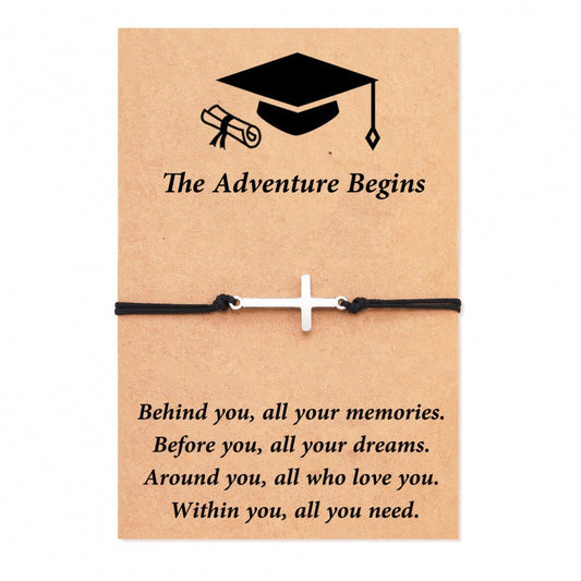 Creative Simple Card Wax Line Stainless Bracelets