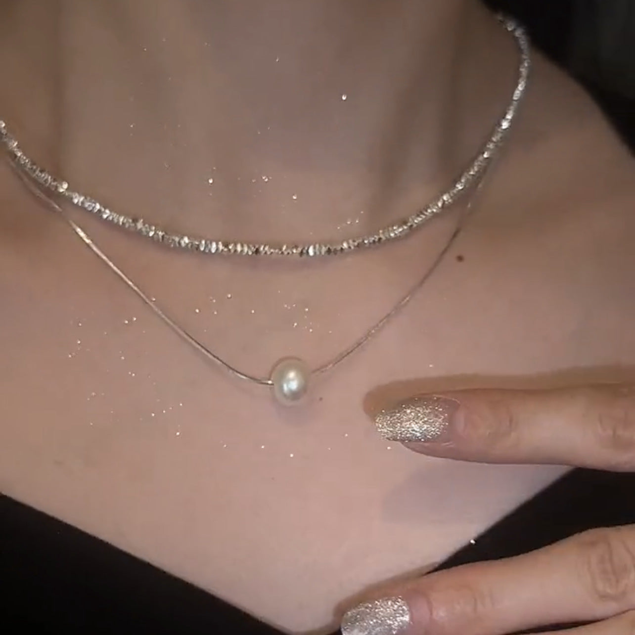 Broken Sier Design Simple Snake Bones Necklaces