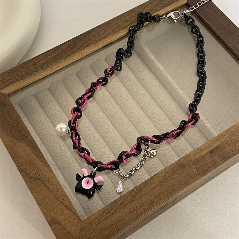 Chain Pin Little Devil Female Temperamental Necklaces