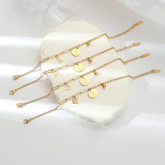 Letter Titanium Steel Female Style Personality Bracelets