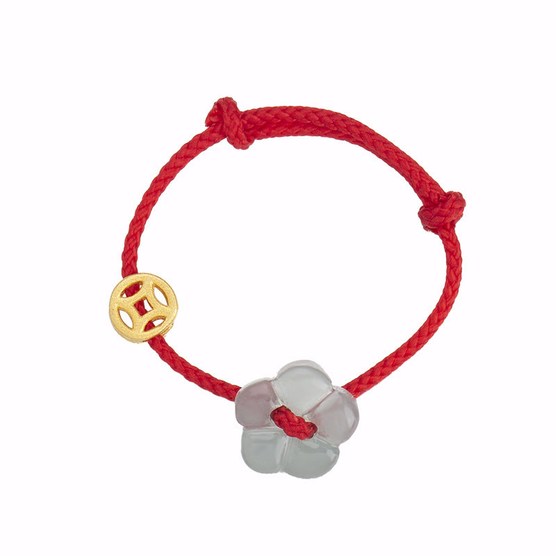 Rich Flower Hand-woven Coin Simple Niche Rings