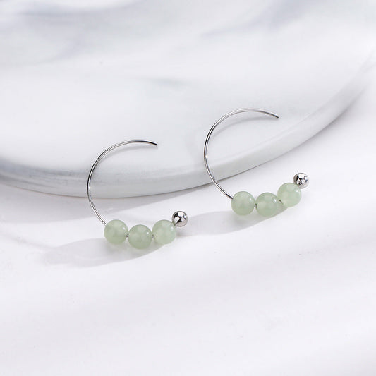 Jade Fairy Simple Vintage Ear High Profile Earrings