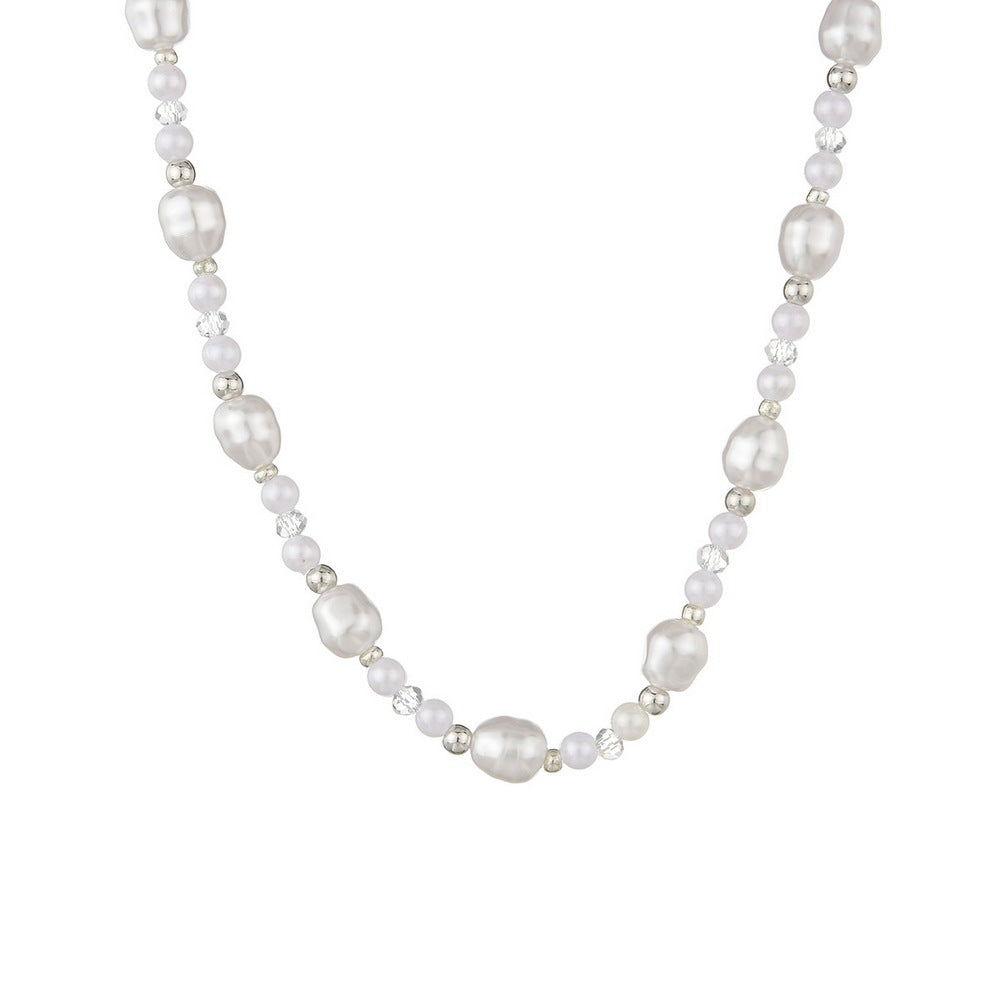 Imitation Pearl Simple Elegant Transparent Crystal Necklaces