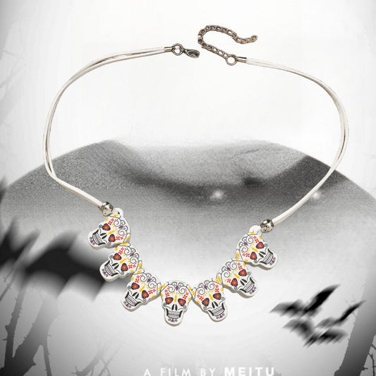 Women's & Men's & Halloween Dark Exaggerated And Personalized Skull Ghost Necklaces