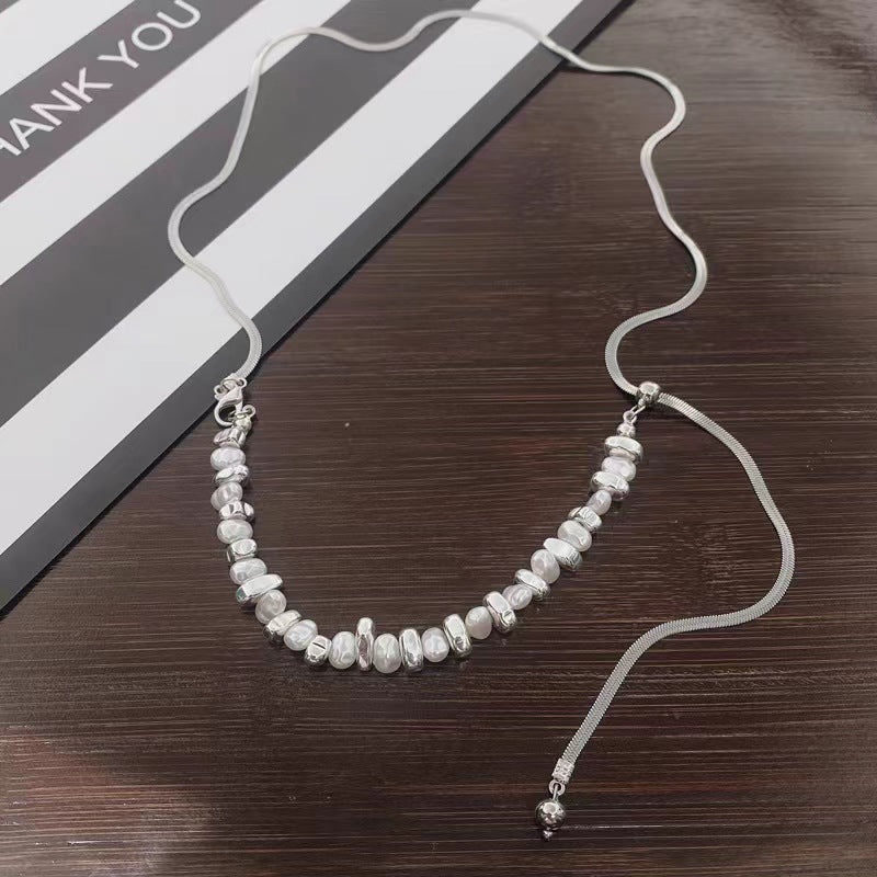 Sense Small Pieces Of Sier Pearl Necklaces