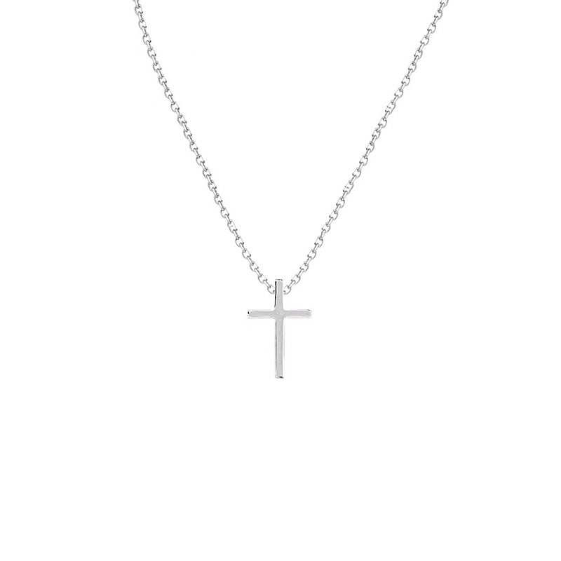 Women's Sier Cross Fashionable Niche Design Sweater Clavicle Necklaces