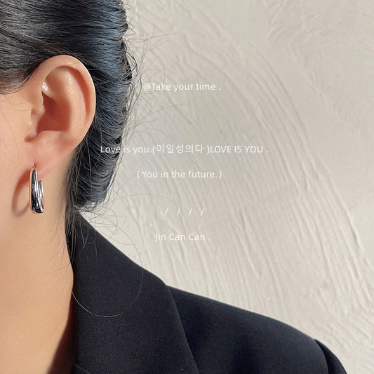 Glossy Ear Clip Simple French Fashionable Earrings