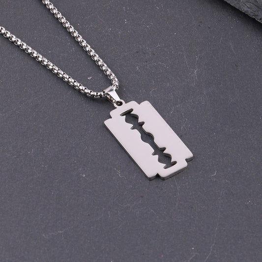 Women's & Men's & Hop Titanium Steel Blade Simple Fashion And Long Sweater Necklaces