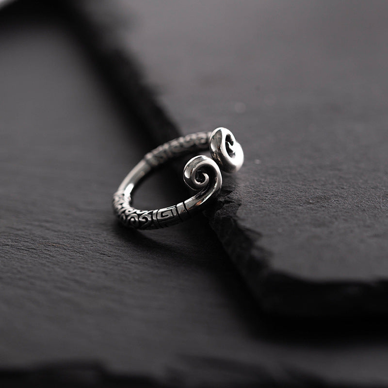 Women's Hoop One Pair Lovers Index Finger Antique Rings