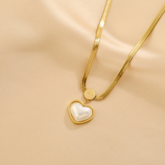 Furnace Electroplating Colorful Heart Love Female Necklaces